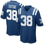 Royal Blue Men's Michael Tutsie Indianapolis Colts Game Team Color Jersey