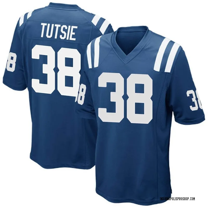 Royal Blue Men's Michael Tutsie Indianapolis Colts Game Team Color Jersey