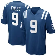 Royal Blue Men's Nick Foles Indianapolis Colts Game Team Color Jersey