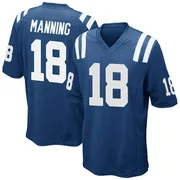 Royal Blue Men's Peyton Manning Indianapolis Colts Game Team Color Jersey