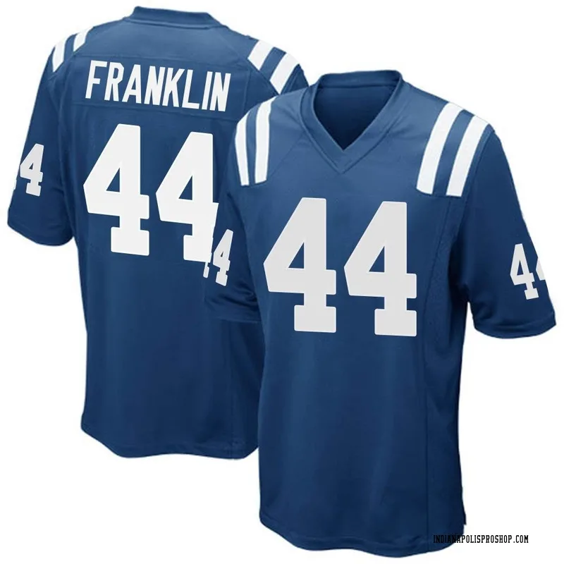 Royal Blue Men's Zaire Franklin Indianapolis Colts Game Team Color Jersey