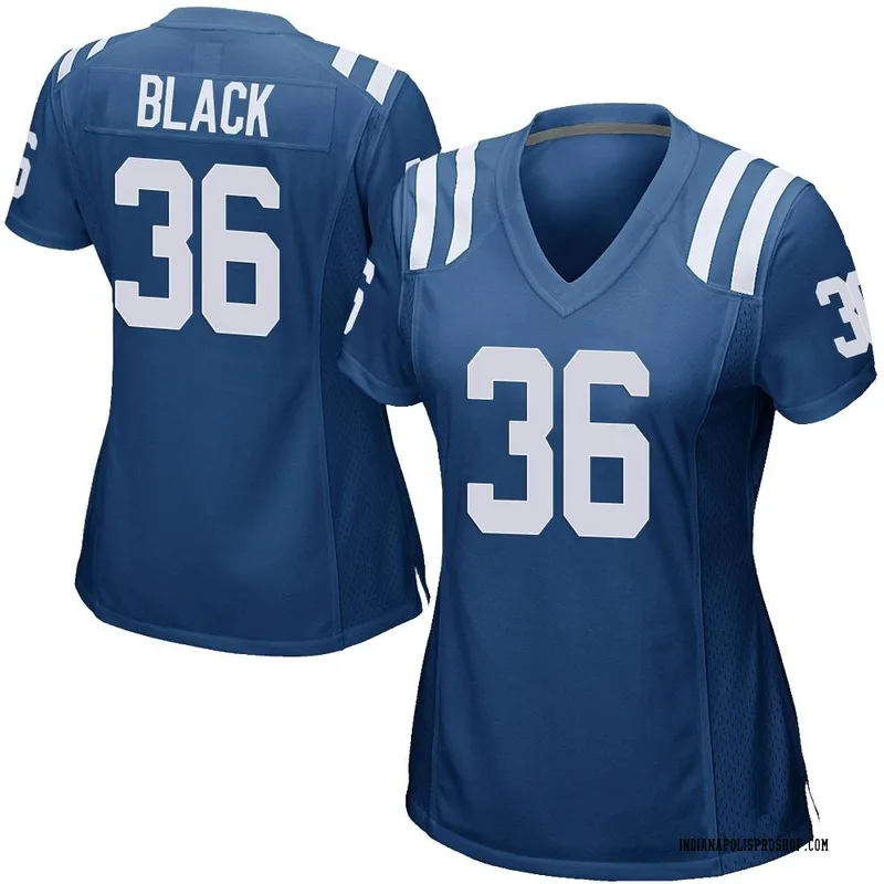 Royal Blue Men's Henry Black Indianapolis Colts Game Team Color Jersey