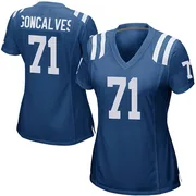 Royal Blue Women's Matt Goncalves Indianapolis Colts Game Team Color Jersey