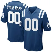 Royal Blue Youth Custom Indianapolis Colts Game Team Color Jersey