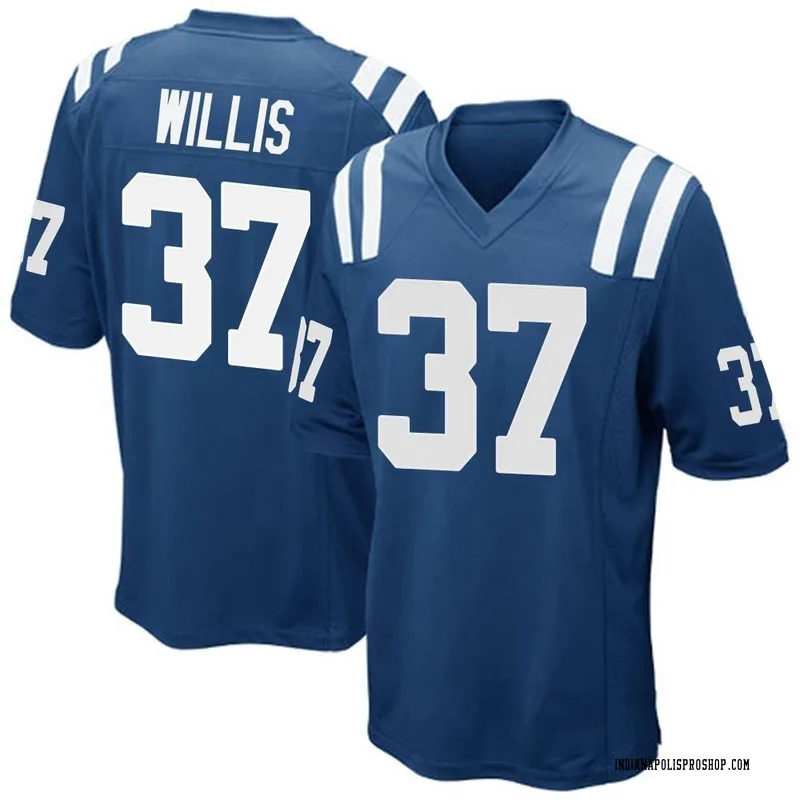 Royal Blue Youth Khari Willis Indianapolis Colts Game Team Color Jersey