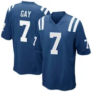 Royal Blue Youth Matt Gay Indianapolis Colts Game Team Color Jersey