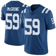 Royal Men's Cameron McGrone Indianapolis Colts Limited Color Rush Vapor Untouchable Jersey