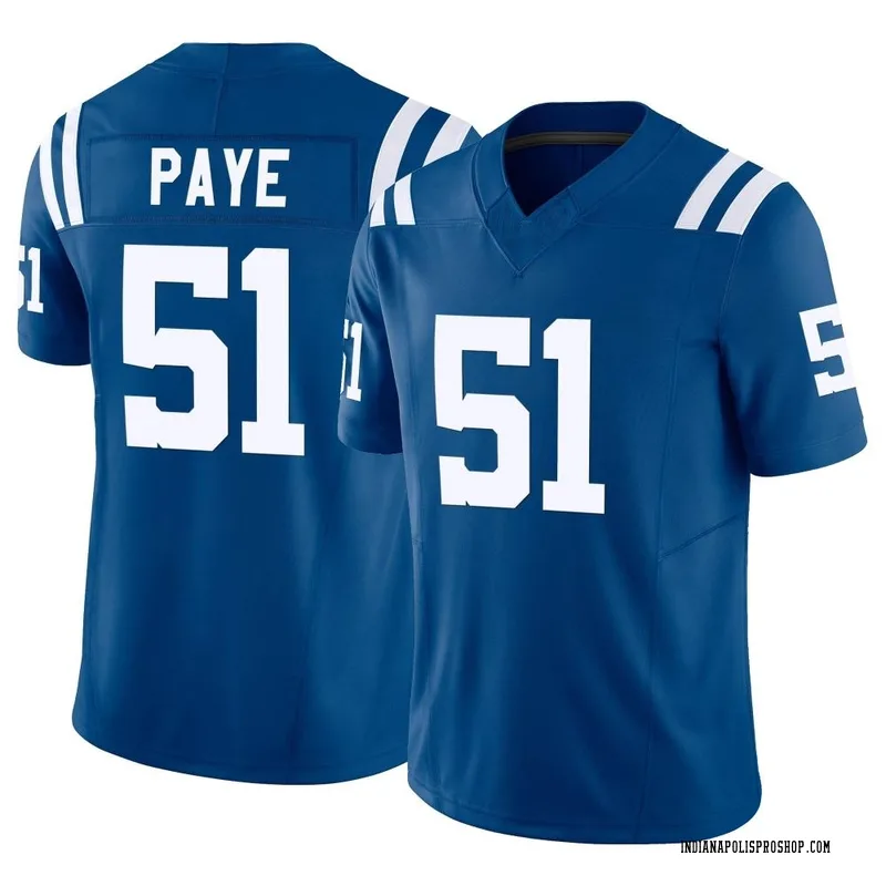 Segun Olubi Youth Nike Royal Indianapolis Colts Alternate Custom Game Jersey Size: Extra Large