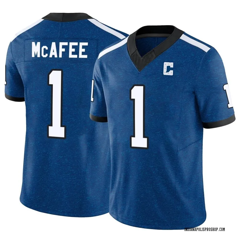 Pat McAfee Jersey Indianapolis Colts #1 Royal Blue Elite