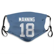 Royal Peyton Manning Indianapolis Colts Washable & Reusable Face Mask With PM2.5 Filter