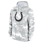 White/Gray Youth Indianapolis Colts 2024 Salute To Service Pullover Hoodie