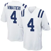 White Men's Adam Vinatieri Indianapolis Colts Game Jersey