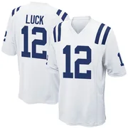 White Men's Andrew Luck Indianapolis Colts Game Jersey