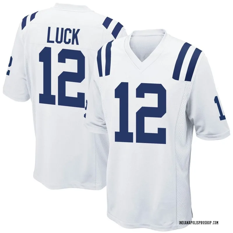 White Men's Andrew Luck Indianapolis Colts Game Jersey