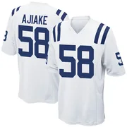 White Men's Austin Ajiake Indianapolis Colts Game Jersey