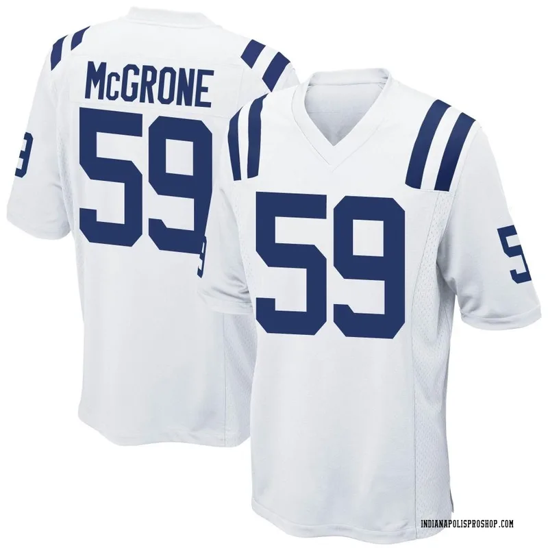 White Men's Cameron McGrone Indianapolis Colts Game Jersey