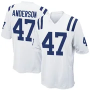 White Men's Liam Anderson Indianapolis Colts Game Jersey