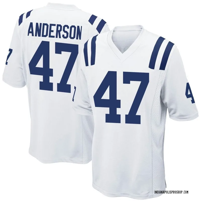 White Men's Liam Anderson Indianapolis Colts Game Jersey