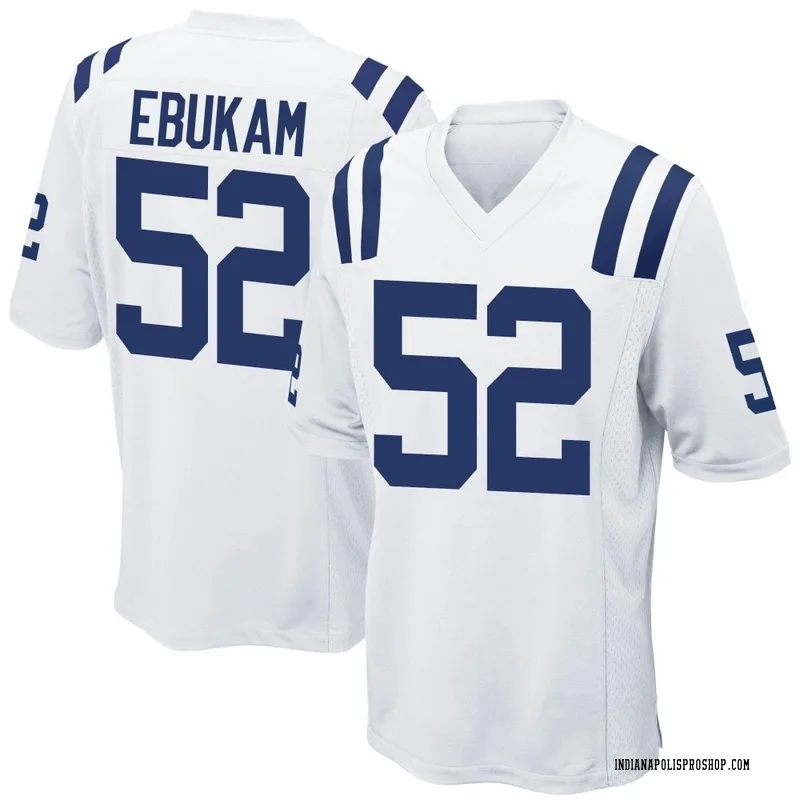 White Men's Samson Ebukam Indianapolis Colts Game Jersey