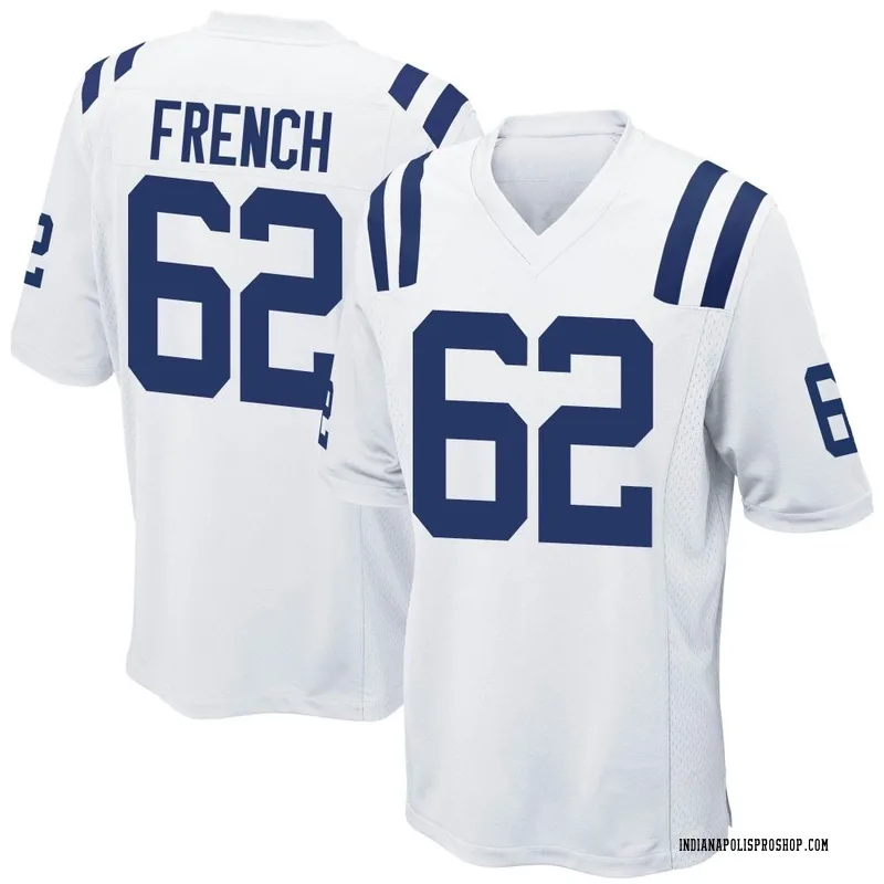 White Men's Wesley French Indianapolis Colts Game Jersey