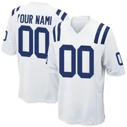 White Youth Custom Indianapolis Colts Game Jersey