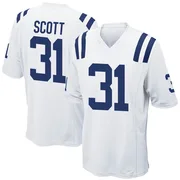 White Youth Daniel Scott Indianapolis Colts Game Jersey