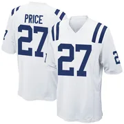 White Youth D'vonte Price Indianapolis Colts Game Jersey