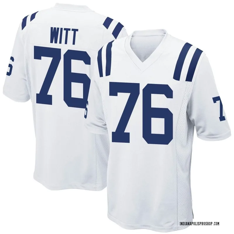 White Youth Jake Witt Indianapolis Colts Game Jersey