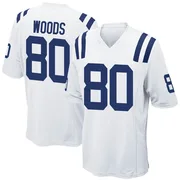 White Youth Jelani Woods Indianapolis Colts Game Jersey