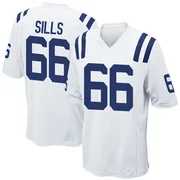 White Youth Josh Sills Indianapolis Colts Game Jersey