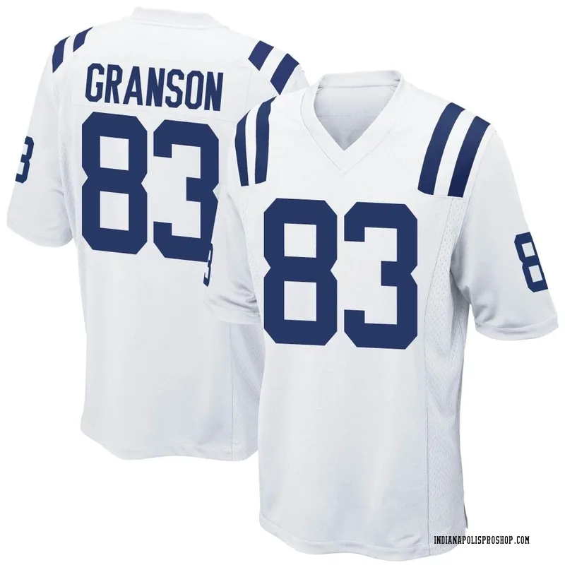 White Youth Kylen Granson Indianapolis Colts Game Jersey