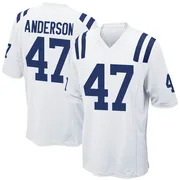 White Youth Liam Anderson Indianapolis Colts Game Jersey