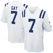 White Youth Matt Gay Indianapolis Colts Game Jersey