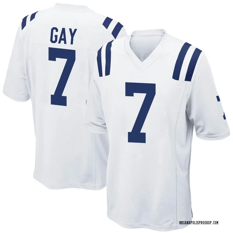 White Youth Matt Gay Indianapolis Colts Game Jersey