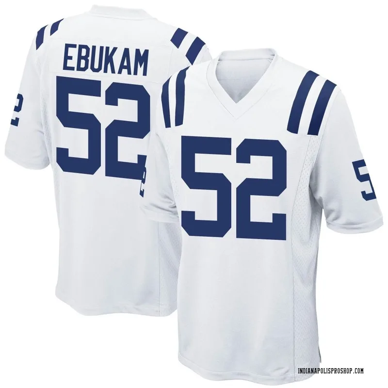 White Youth Samson Ebukam Indianapolis Colts Game Jersey